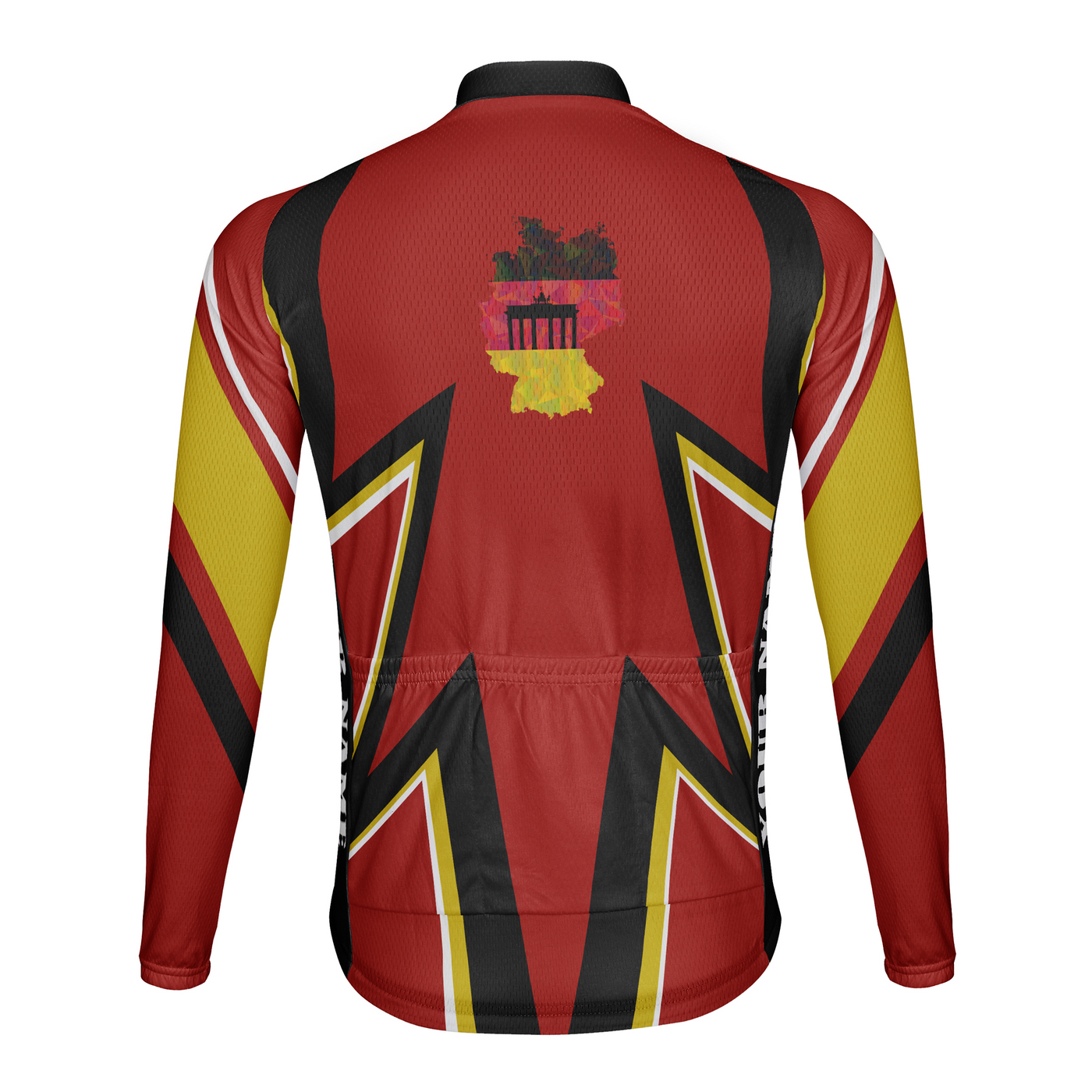 Custom Germany Men's Winter Thermal Fleece Cycling Jersey Long Sleeve
