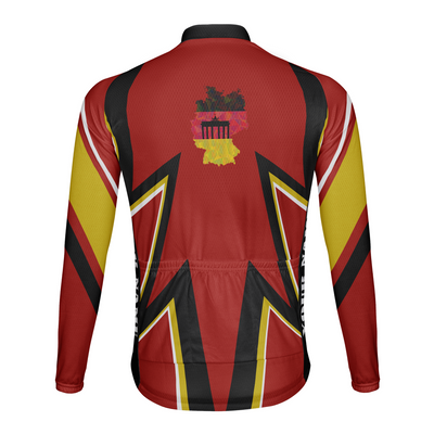 Custom Germany Men's Winter Thermal Fleece Cycling Jersey Long Sleeve