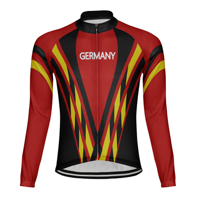 Custom Germany Men's Winter Thermal Fleece Cycling Jersey Long Sleeve