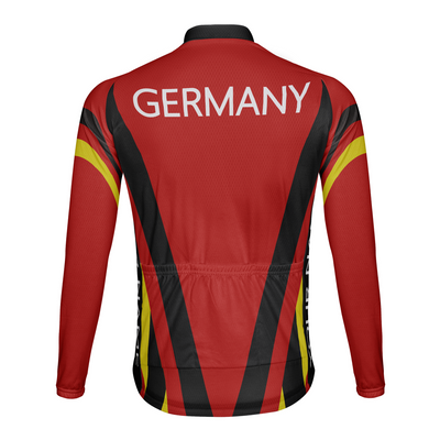 Custom Germany Men's Winter Thermal Fleece Cycling Jersey Long Sleeve