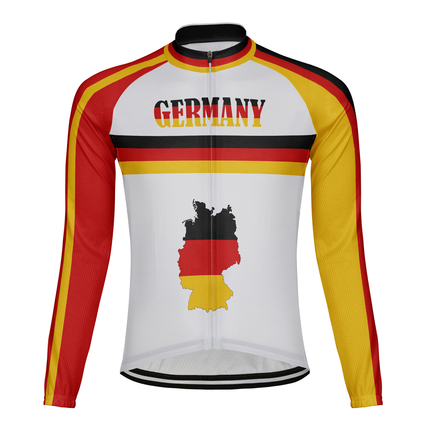 Custom Germany Men's Winter Thermal Fleece Cycling Jersey Long Sleeve