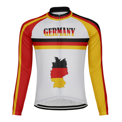 Custom Germany Men's Winter Thermal Fleece Cycling Jersey Long Sleeve