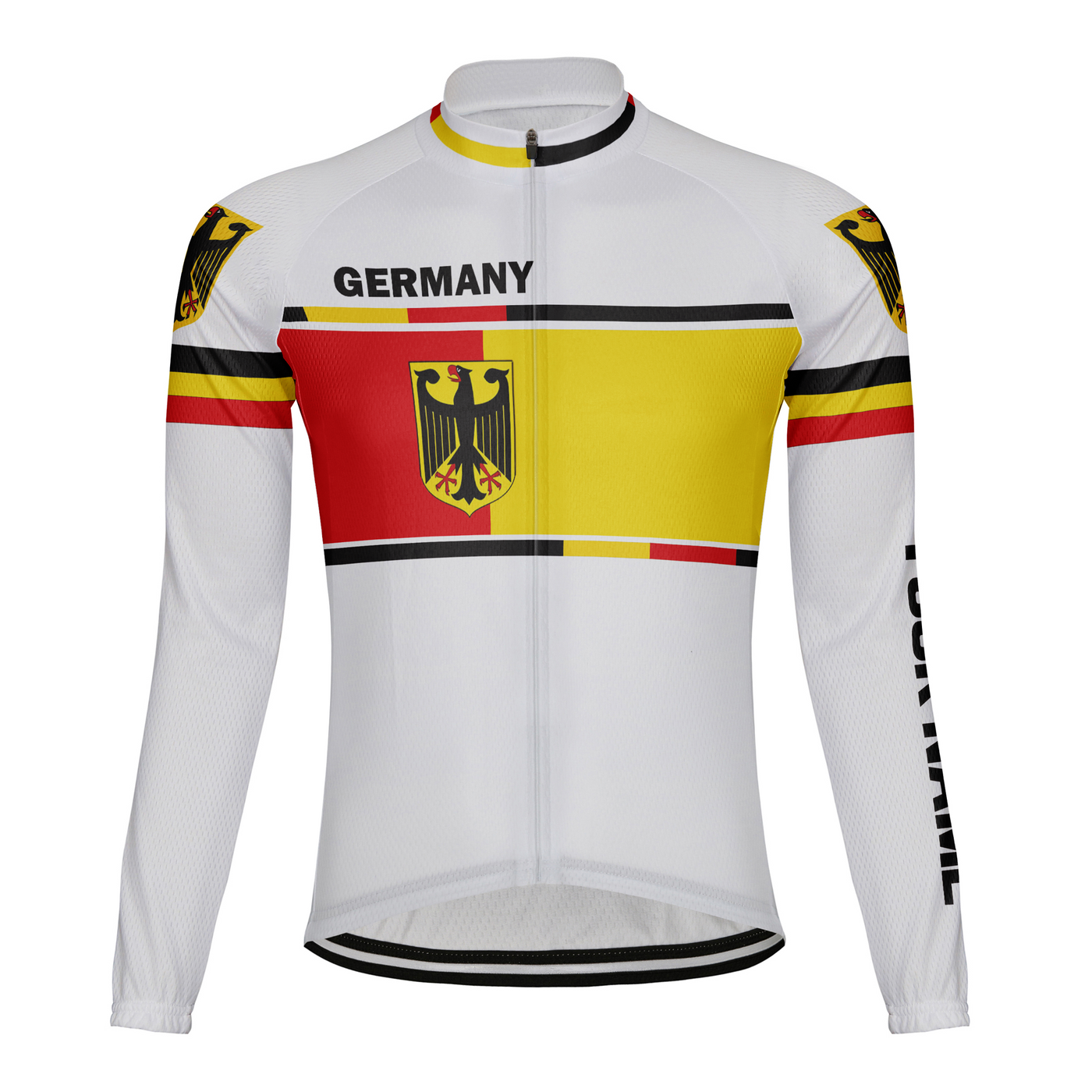 Custom Germany Men's Winter Thermal Fleece Cycling Jersey Long Sleeve
