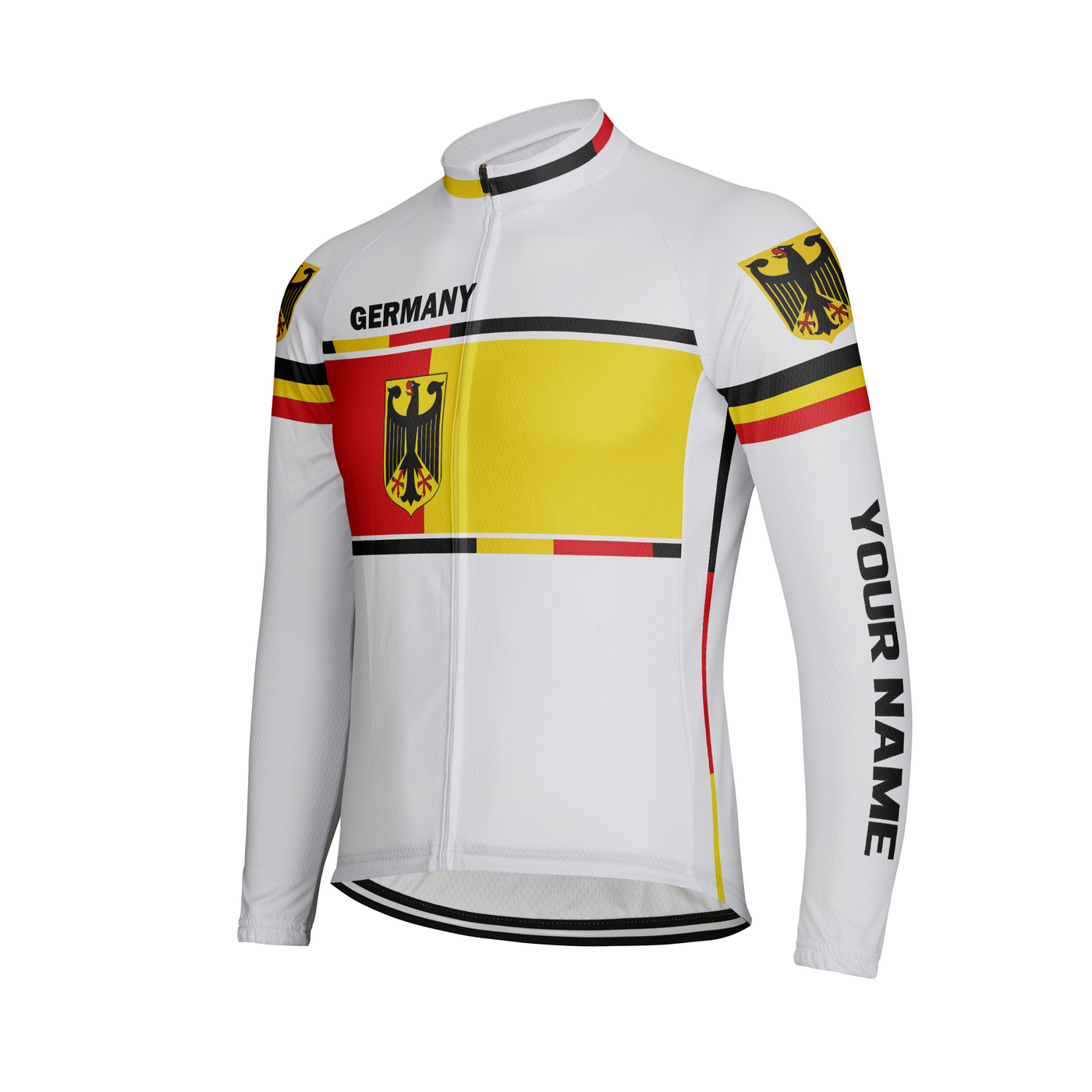 Custom Germany Men's Winter Thermal Fleece Cycling Jersey Long Sleeve