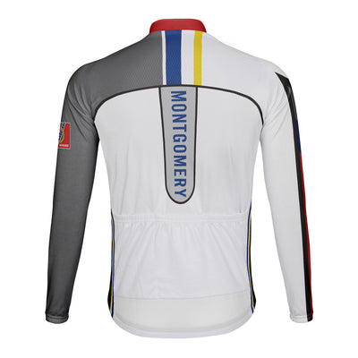 Customized Montgomery Men's Winter Thermal Fleece Cycling Jersey Long Sleeve