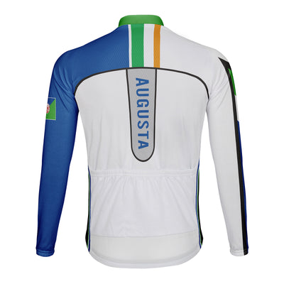 Customized Augusta Men's Winter Thermal Fleece Cycling Jersey Long Sleeve
