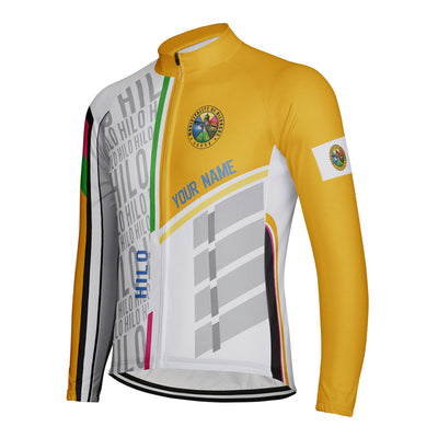 Customized Hilo Men's Winter Thermal Fleece Cycling Jersey Long Sleeve