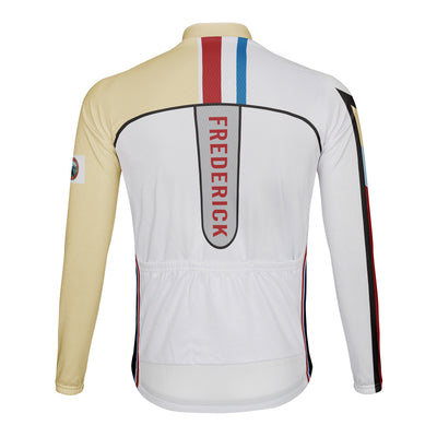 Customized Frederick Men's Winter Thermal Fleece Cycling Jersey Long Sleeve