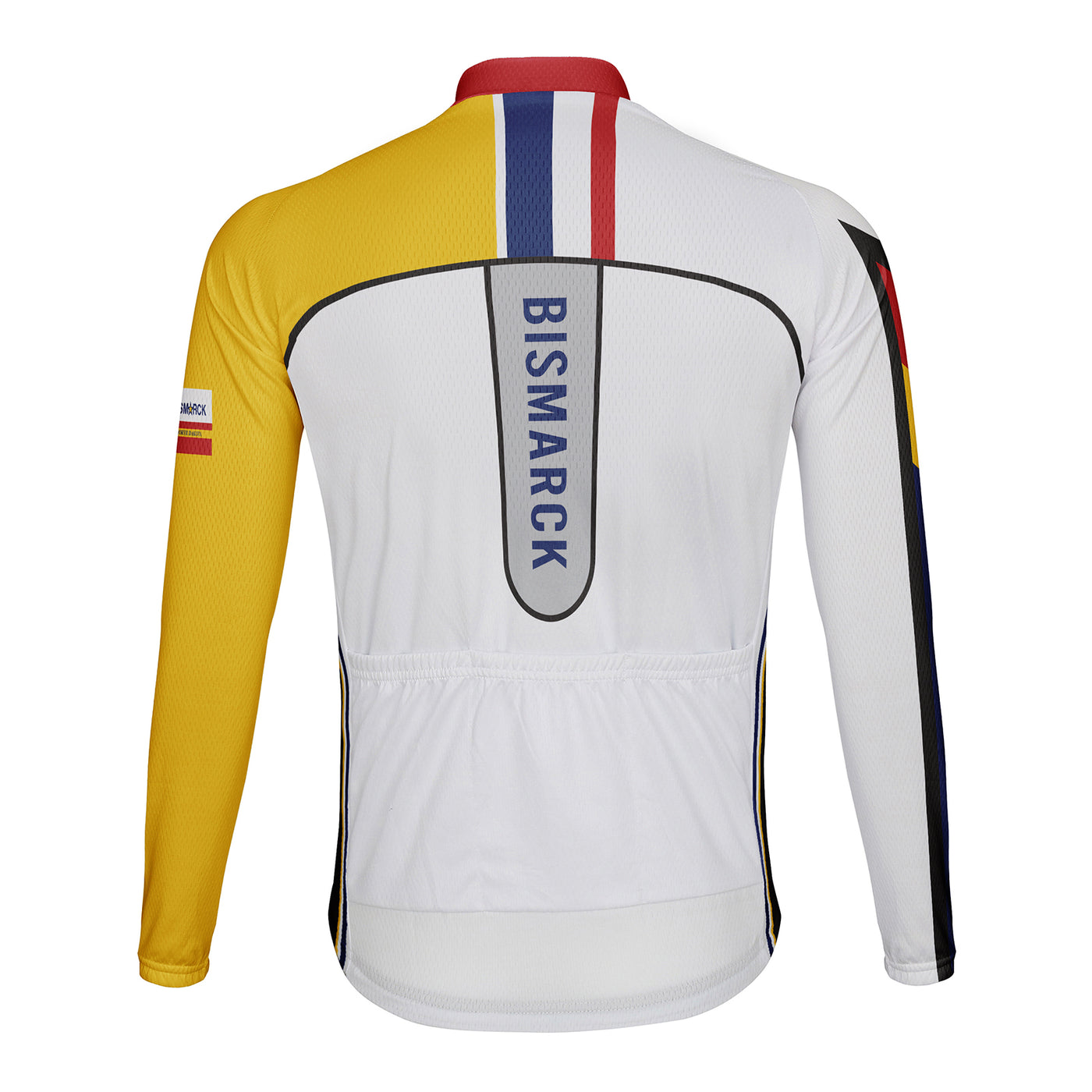 Customized Bismarck Men's Winter Thermal Fleece Cycling Jersey Long Sleeve