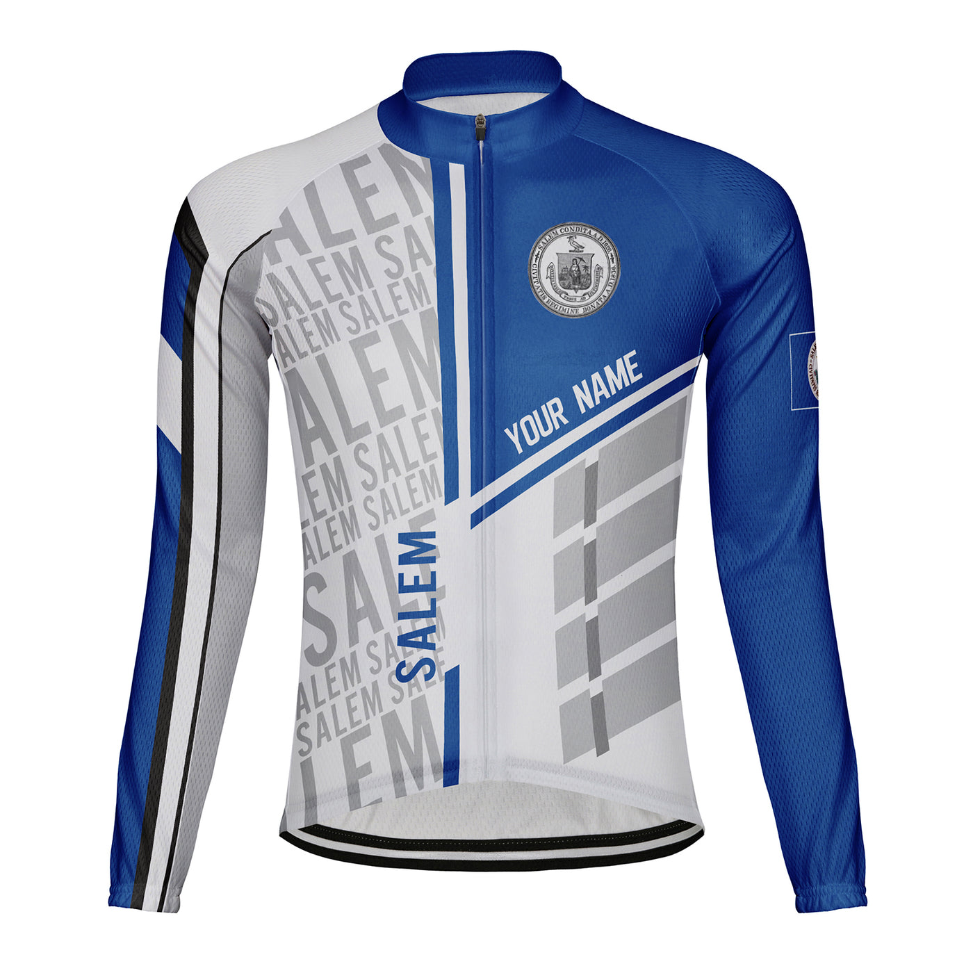 Customized Salem Men's Winter Thermal Fleece Cycling Jersey Long Sleeve