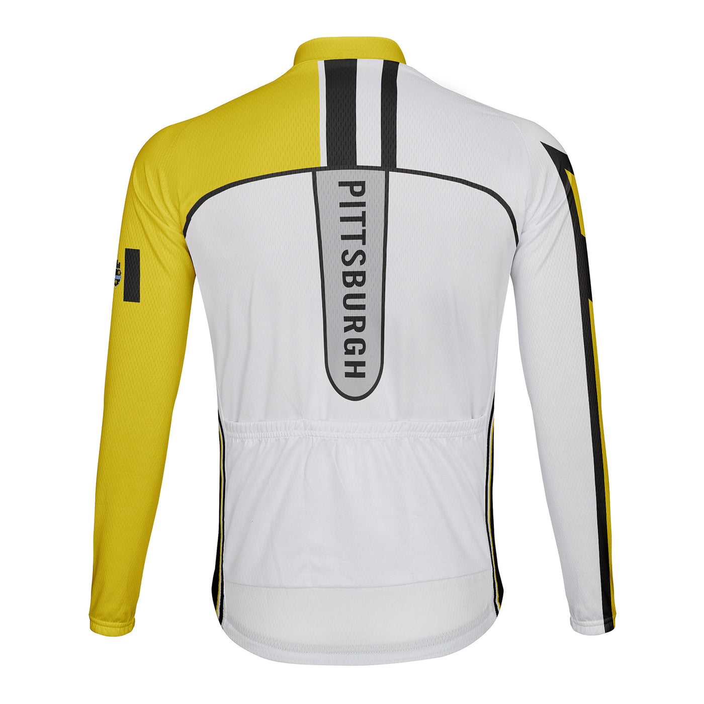 Customized Pittsburgh Men's Winter Thermal Fleece Cycling Jersey Long Sleeve