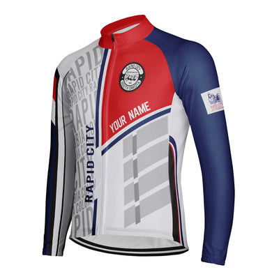 Customized Rapid City Men's Winter Thermal Fleece Cycling Jersey Long Sleeve