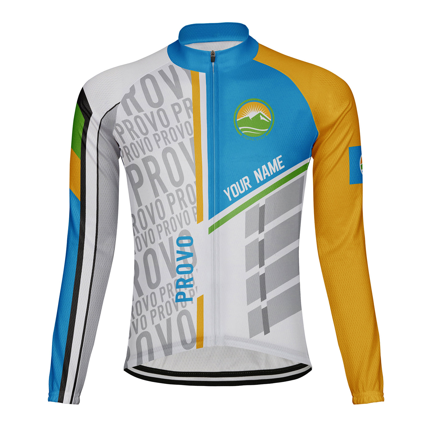 Customized Provo Men's Winter Thermal Fleece Cycling Jersey Long Sleeve