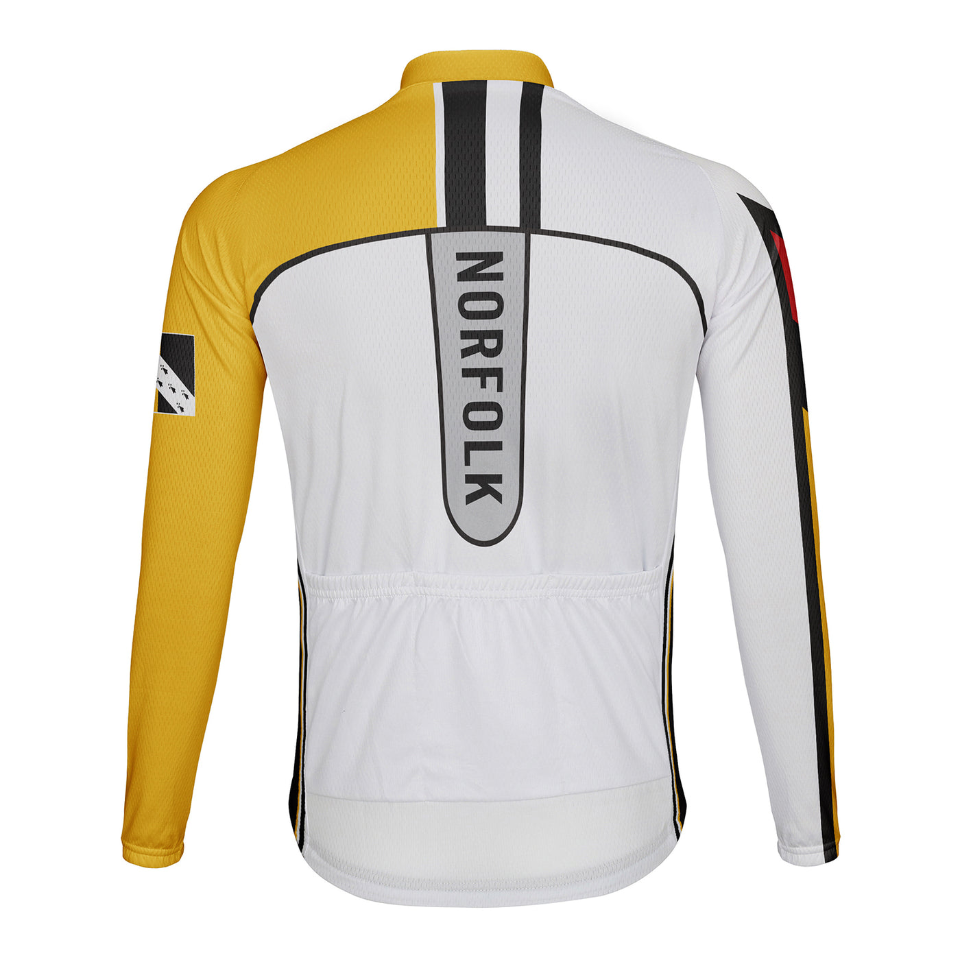 Customized Norfolk Men's Winter Thermal Fleece Cycling Jersey Long Sleeve