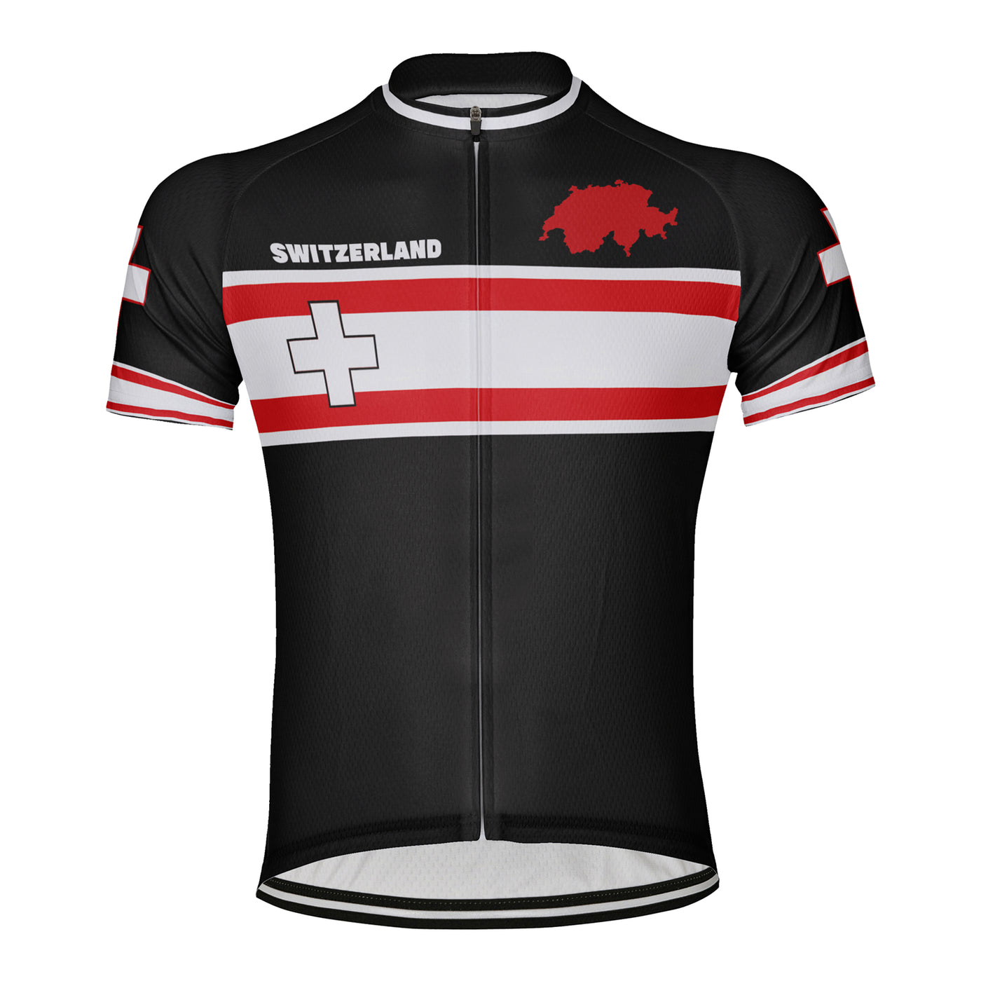 Customized Switzerland Men's Cycling Jersey Short Sleeve