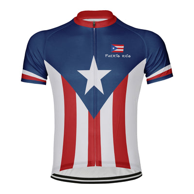 Customized Men's Puerto Rico Short Sleeve Cycling Jersey