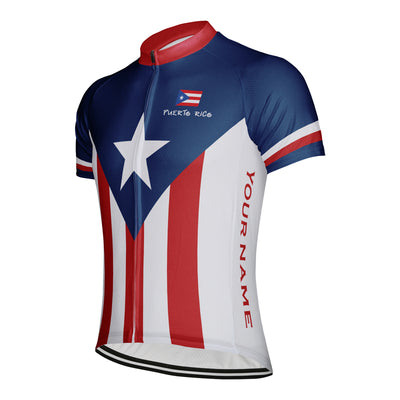 Customized Men's Puerto Rico Short Sleeve Cycling Jersey