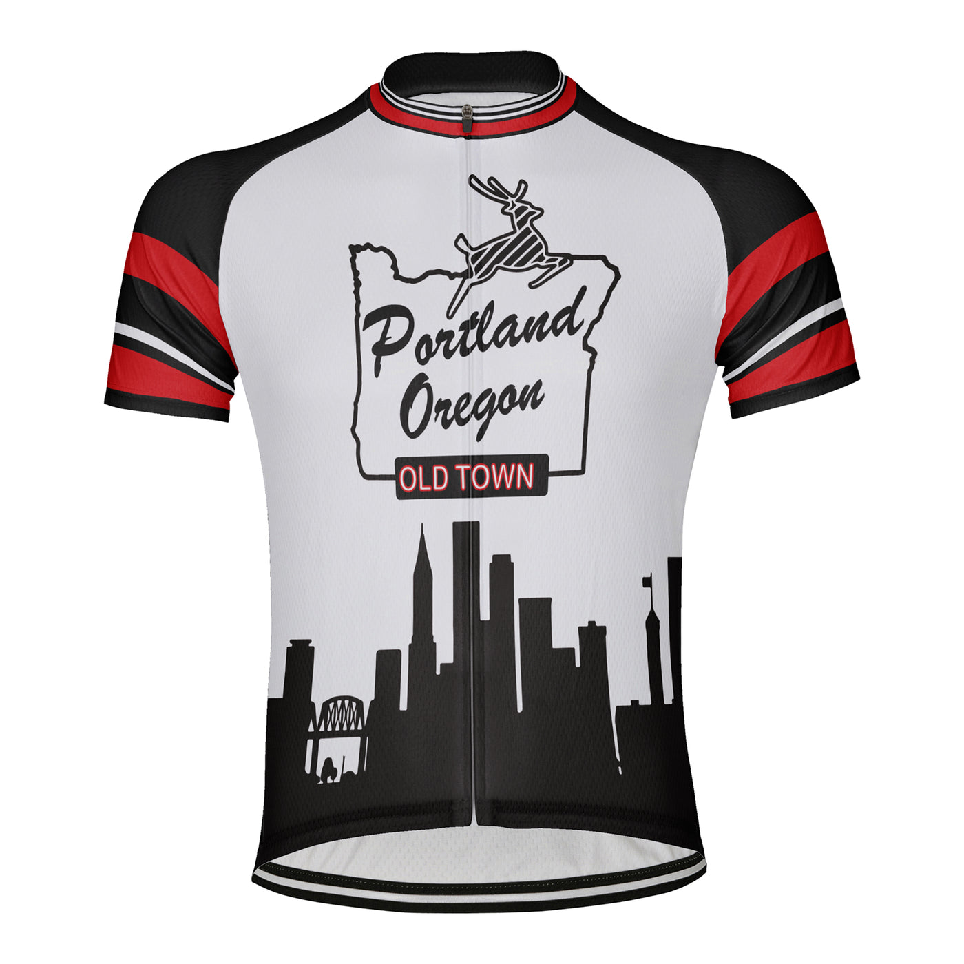 Custom Oregon Men's Short Sleeve Cycling Jersey