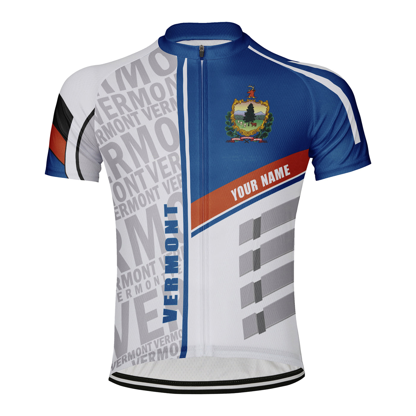 Custom Vermont Men's Short Sleeve Cycling Jersey