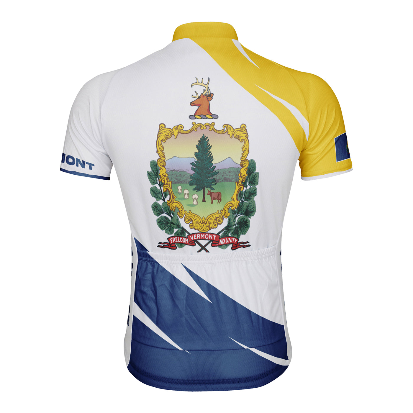 Custom Vermont Men's Short Sleeve Cycling Jersey