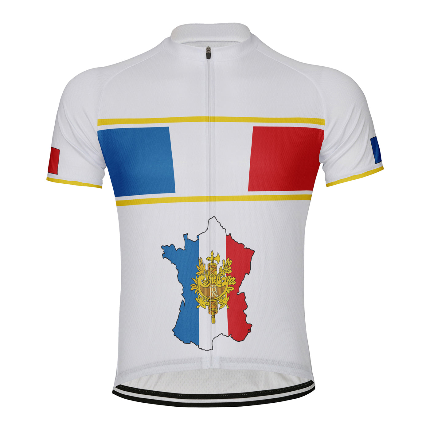 Customized France Men's Cycling Jersey Short Sleeve