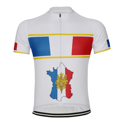 Customized France Men's Cycling Jersey Short Sleeve