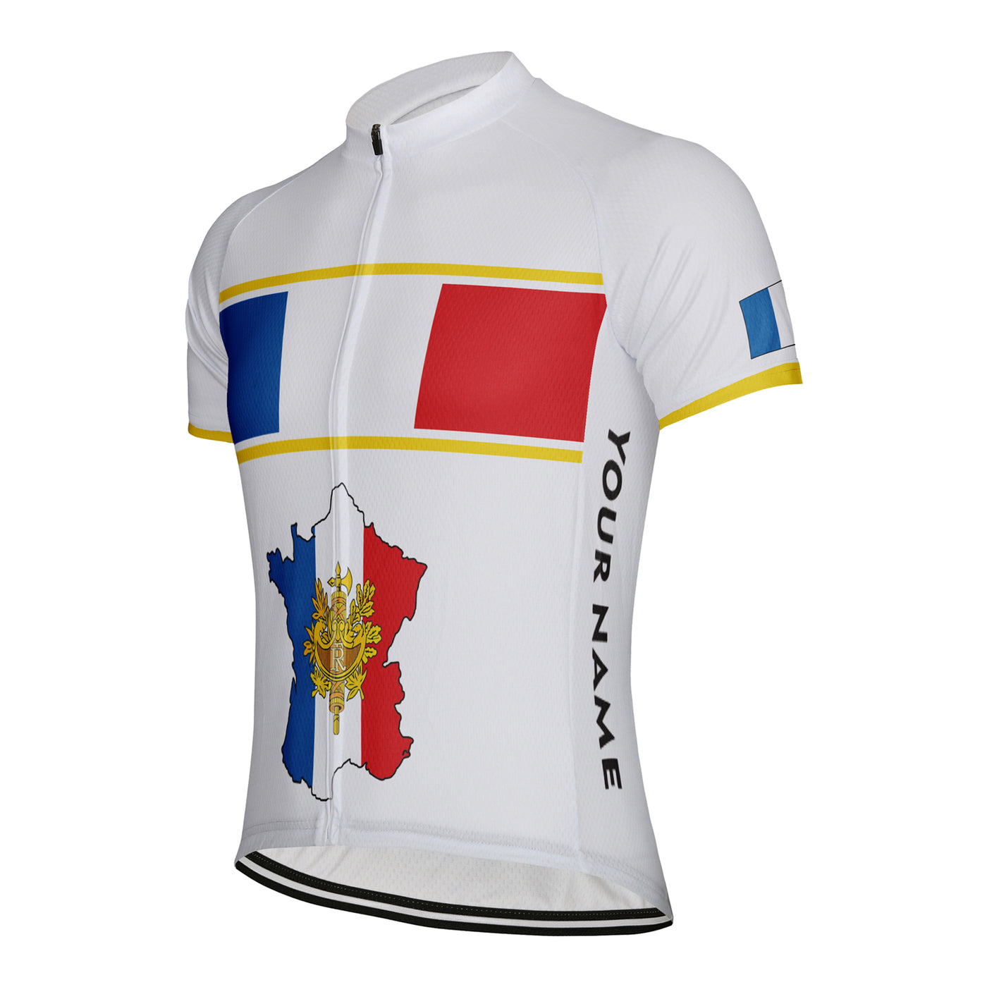 Customized France Men's Cycling Jersey Short Sleeve
