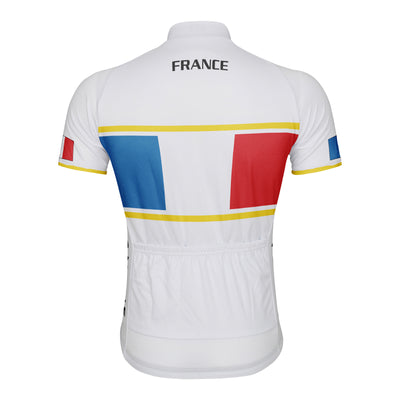 Customized France Men's Cycling Jersey Short Sleeve