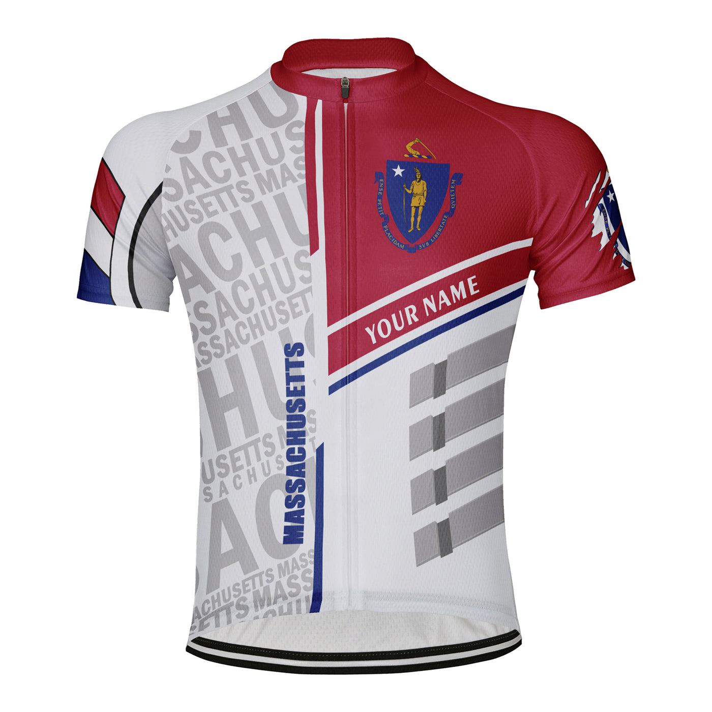 Customized Massachusetts Men's Cycling Jersey Short Sleeve