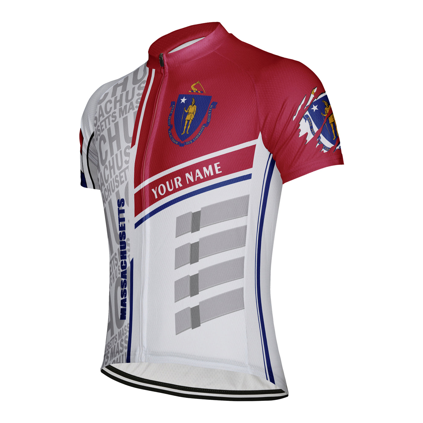 Customized Massachusetts Men's Cycling Jersey Short Sleeve