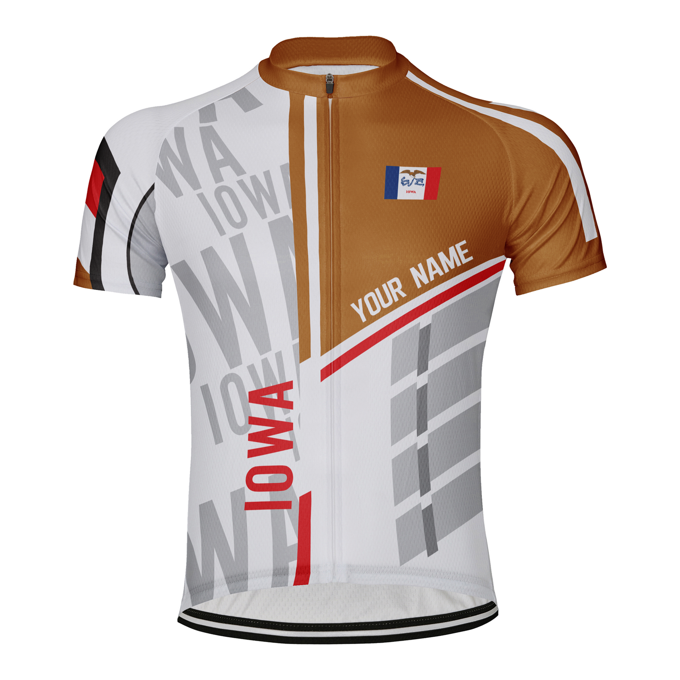 Personalized Iowa Men's Cycling Jersey Short Sleeve