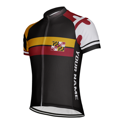 Customized Men's Maryland Short Sleeve Cycling Jersey
