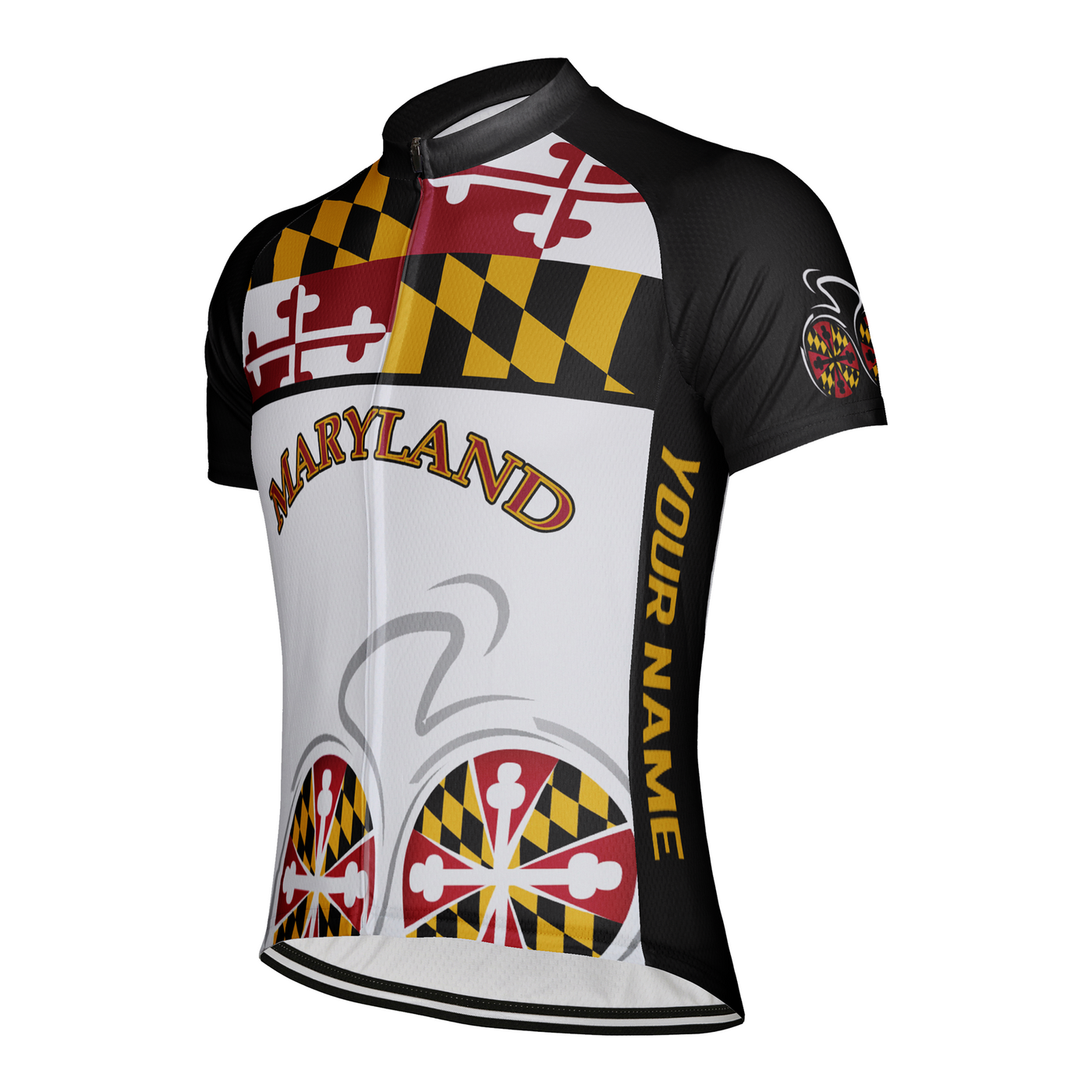 Customized Men's Maryland Short Sleeve Cycling Jersey