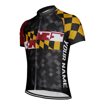 Customized Men's Maryland Short Sleeve Cycling Jersey