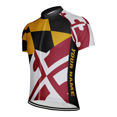 Customized Men's Maryland Short Sleeve Cycling Jersey