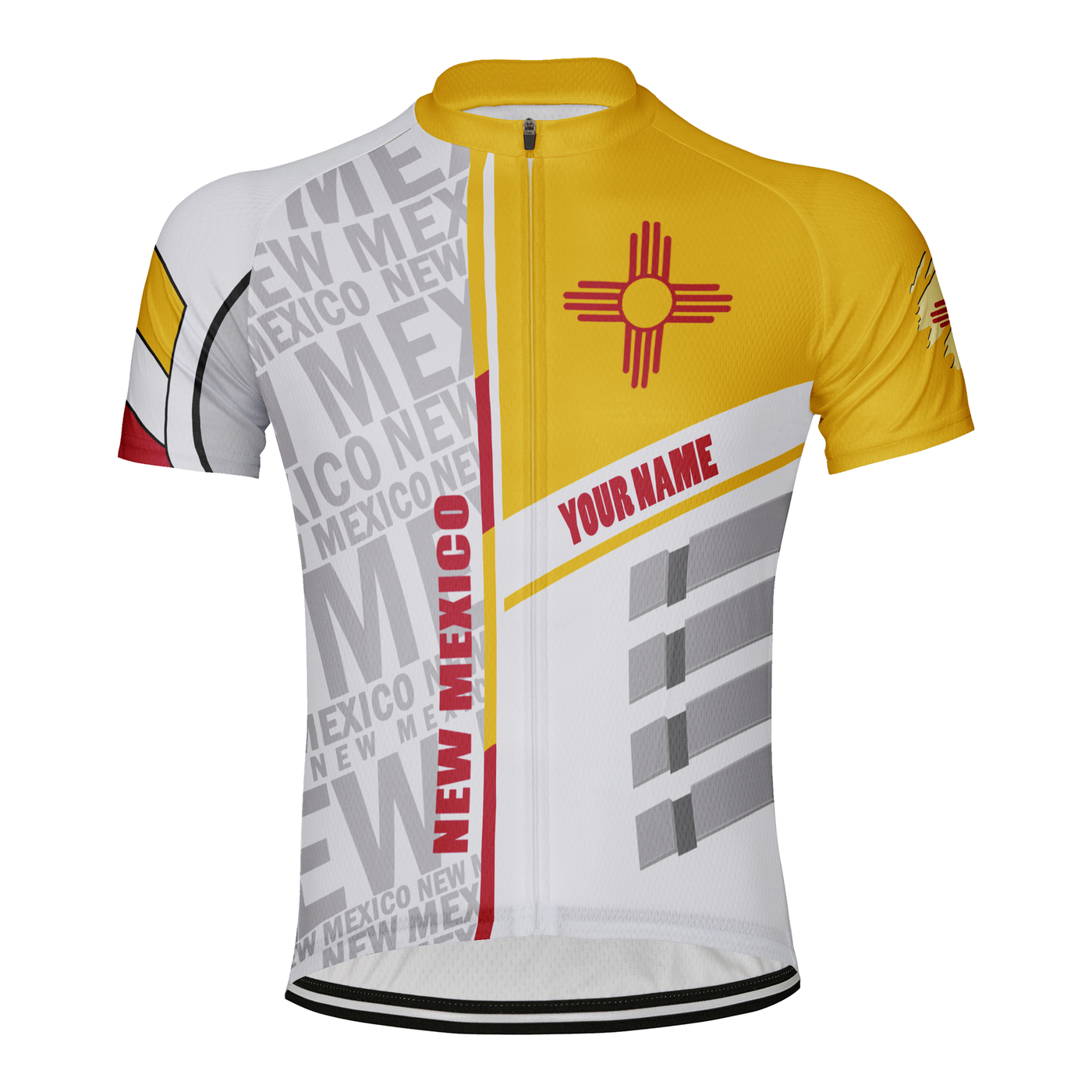 Customized New Mexico Men's Short Sleeve Cycling Jersey