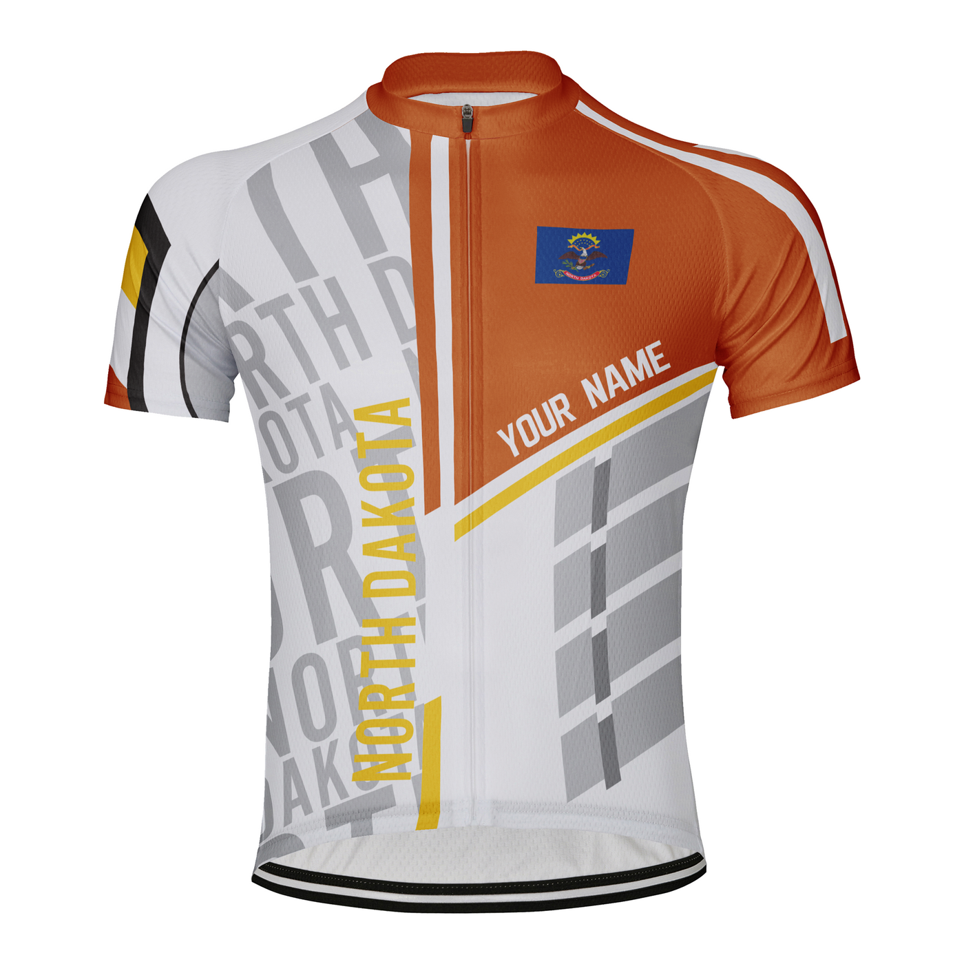 Customized North Dakota Men's Short Sleeve Cycling Jersey