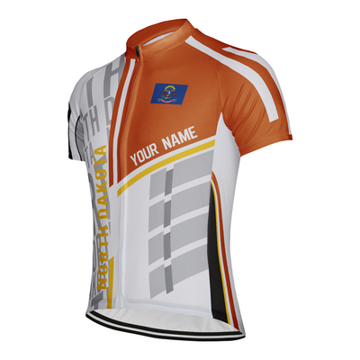 Customized North Dakota Men's Short Sleeve Cycling Jersey