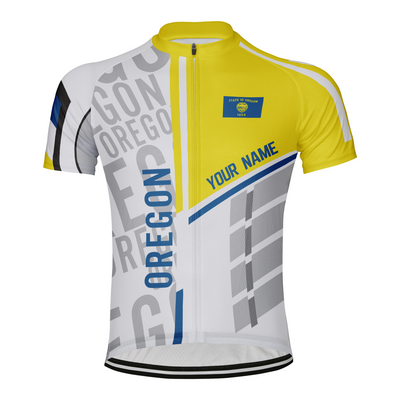 Custom Oregon Men's Short Sleeve Cycling Jersey
