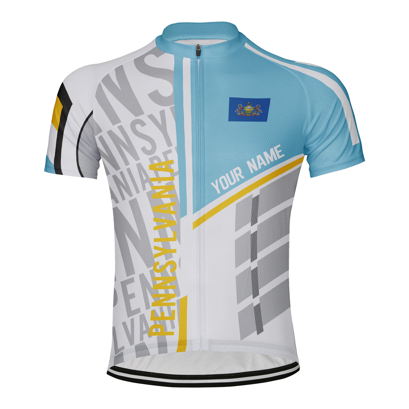 Customized Pennsylvania Men's Short Sleeve Cycling Jersey