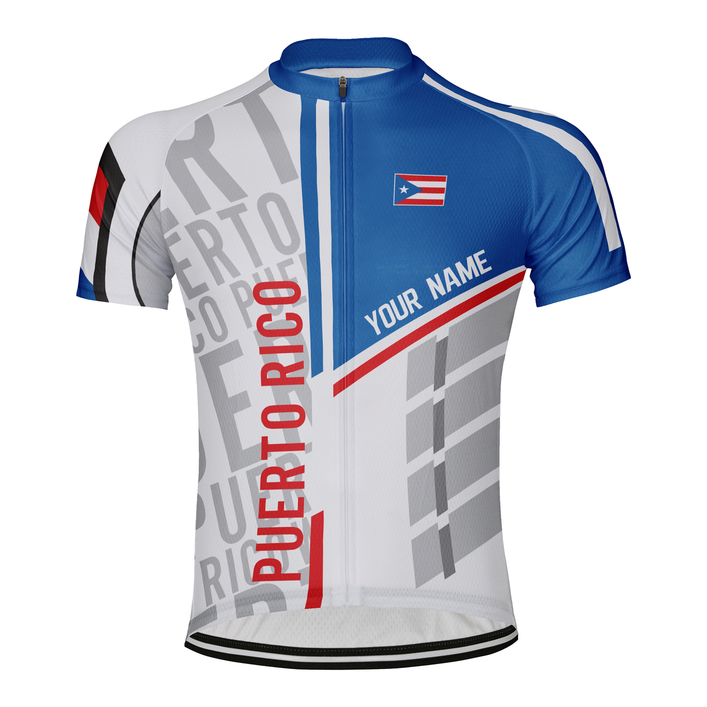 Customized Men's Puerto Rico Short Sleeve Cycling Jersey