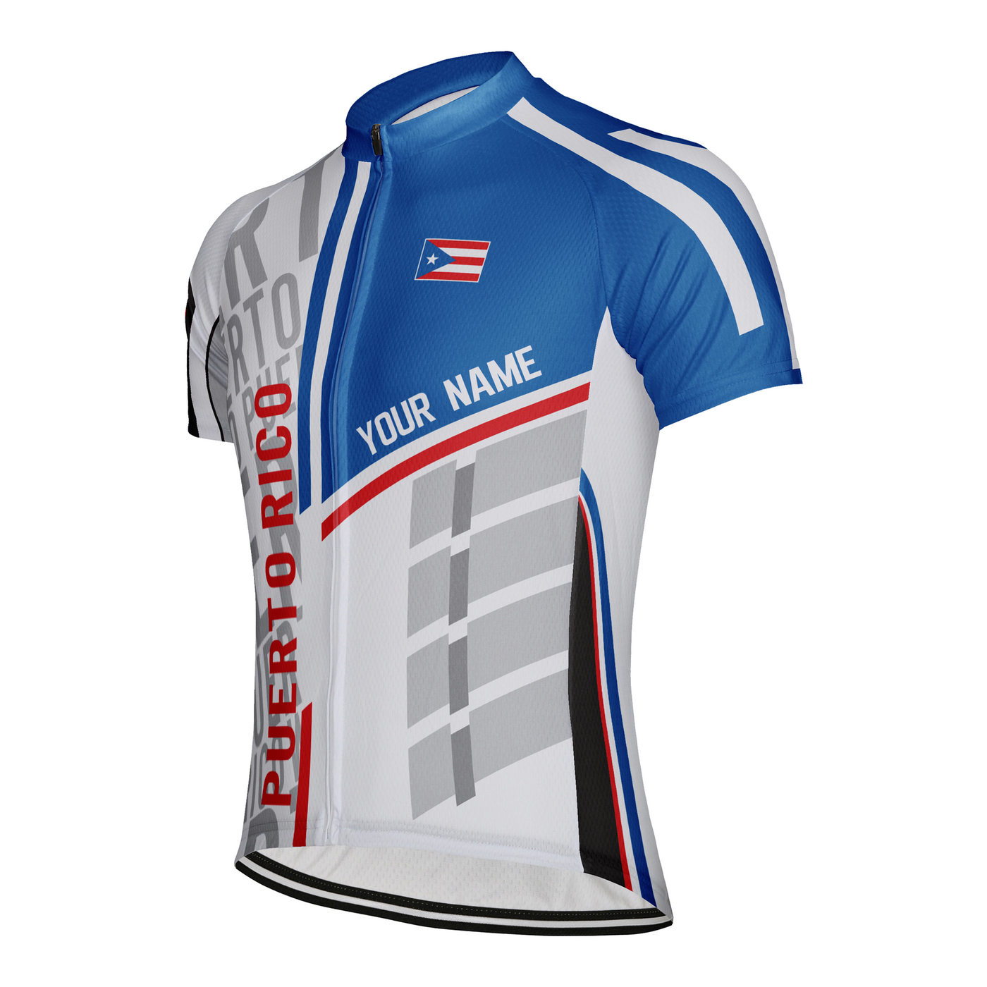 Customized Men's Puerto Rico Short Sleeve Cycling Jersey