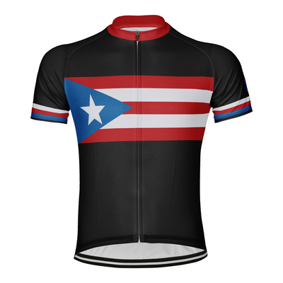 Customized Men's Puerto Rico Short Sleeve Cycling Jersey