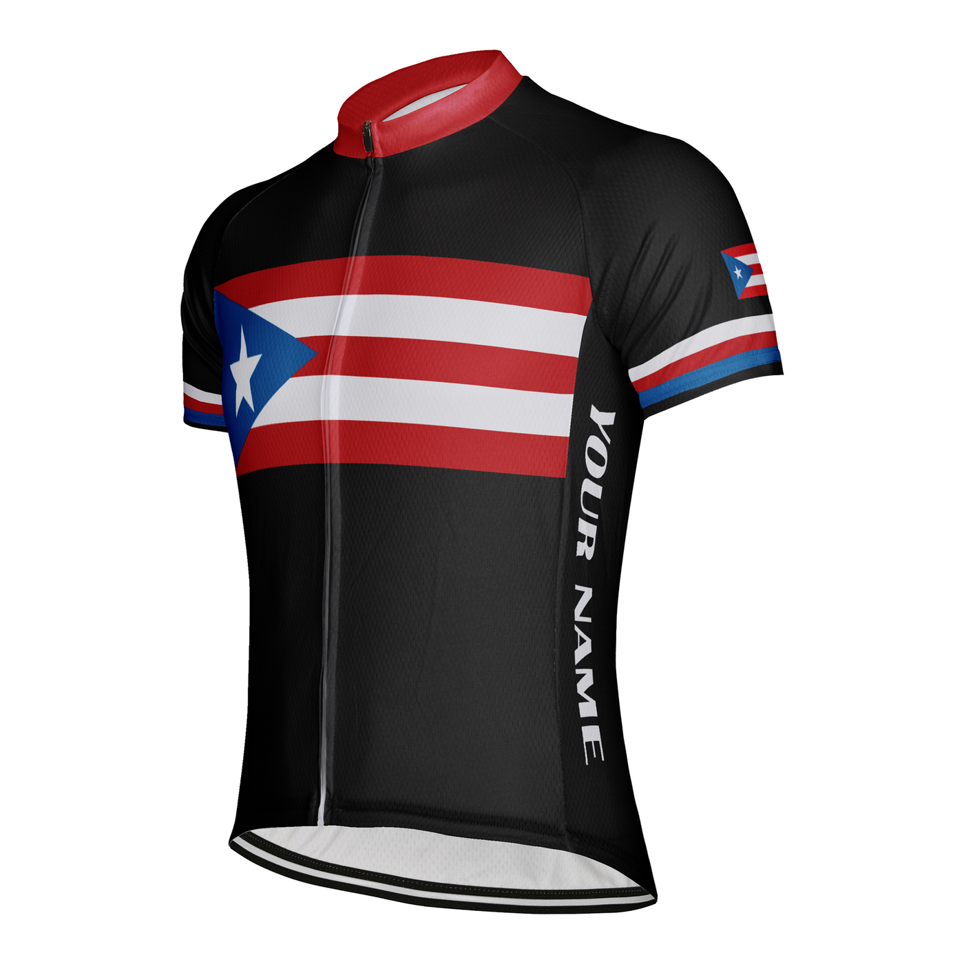 Customized Men's Puerto Rico Short Sleeve Cycling Jersey