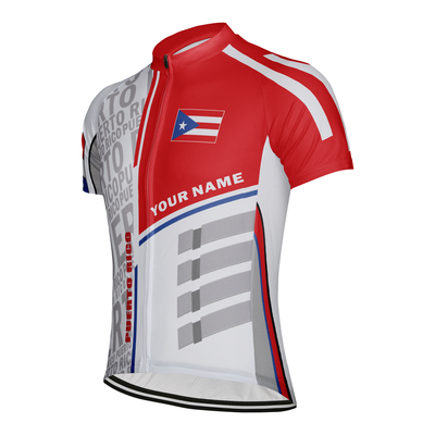 Customized Men's Puerto Rico Short Sleeve Cycling Jersey