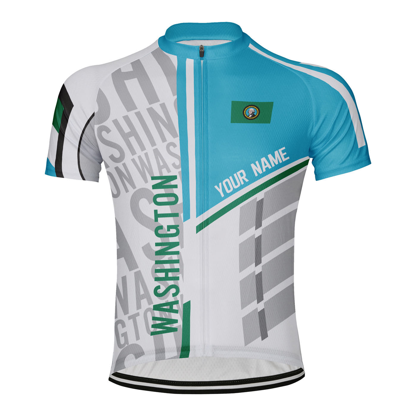 Custom Washington Men's Short Sleeve Cycling Jersey