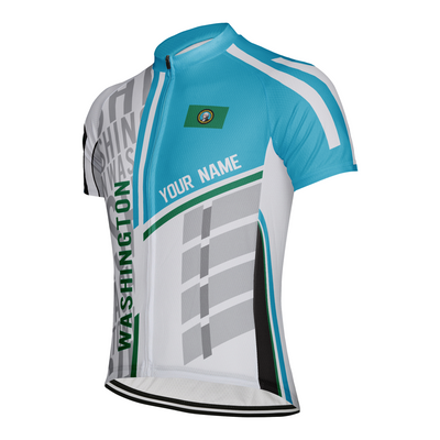 Custom Washington Men's Short Sleeve Cycling Jersey