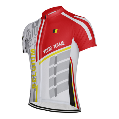 Customized Belgium Men's Cycling Jersey Short Sleeve