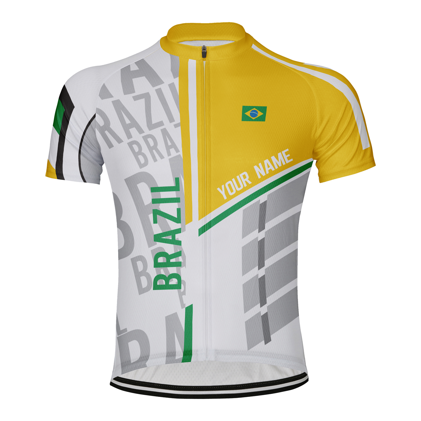 Customized Brazil Men's Cycling Jersey Short Sleeve