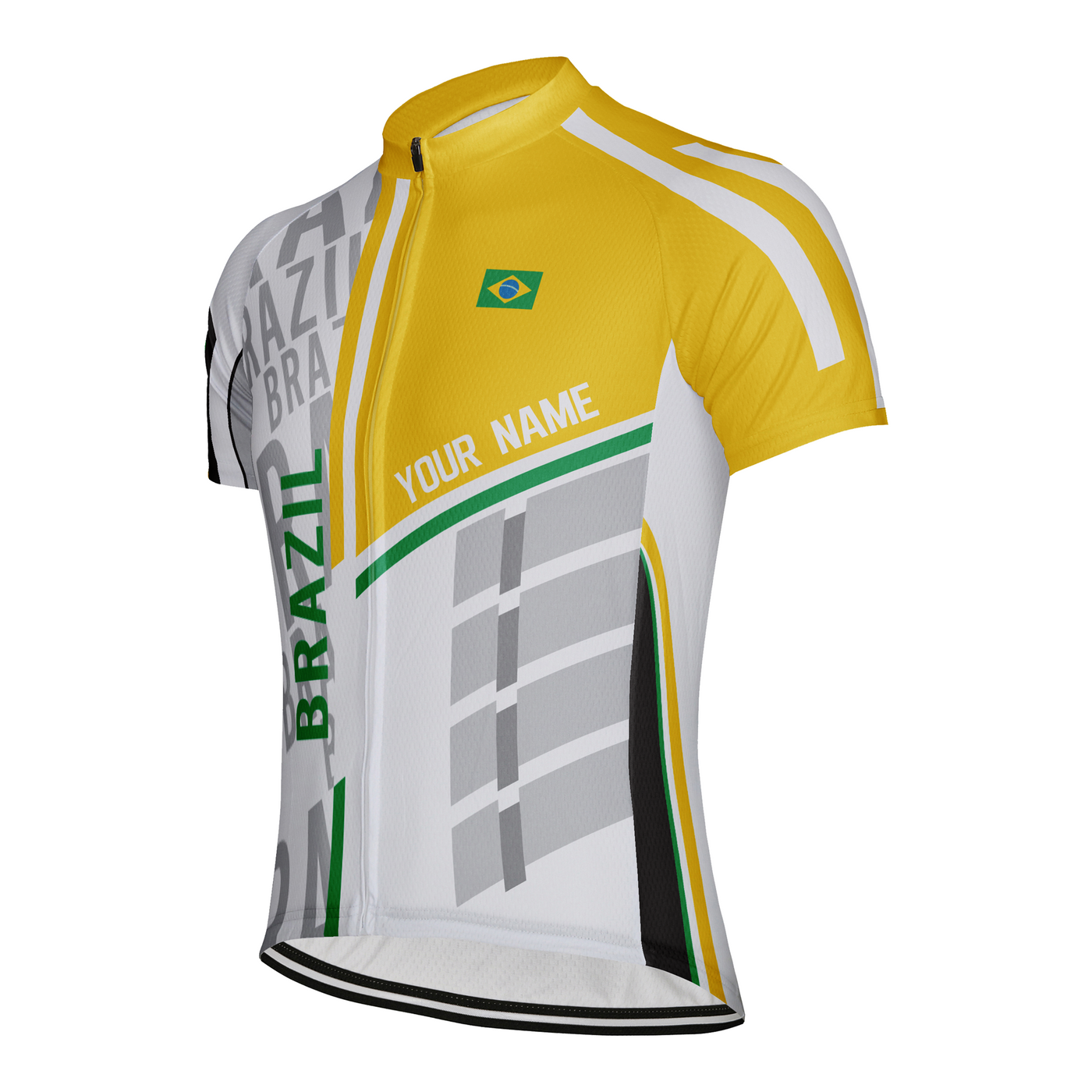 Customized Brazil Men's Cycling Jersey Short Sleeve